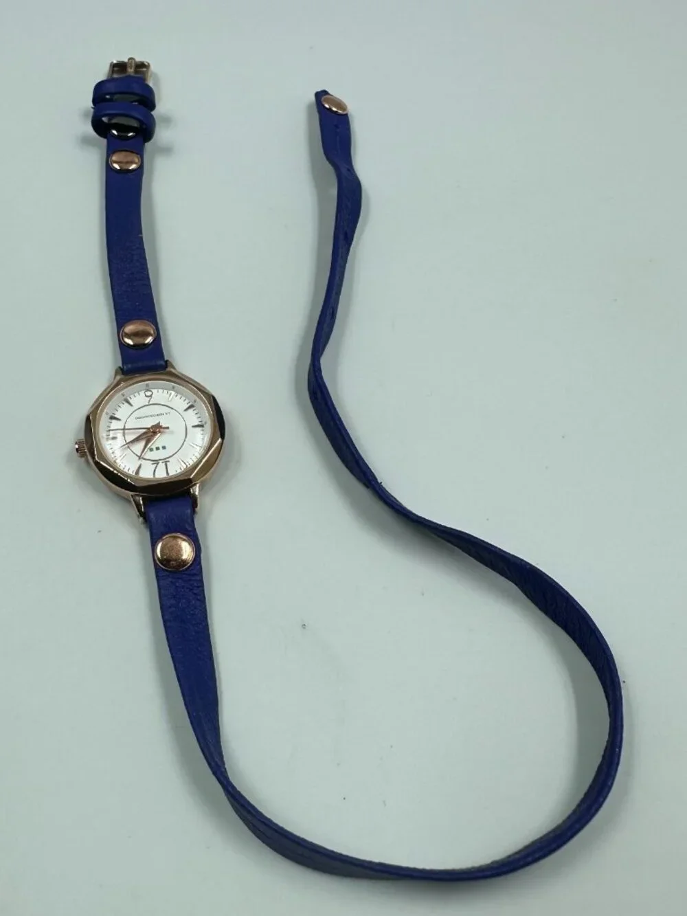 3/$30 La Mer Collection Watch Rose Gold Tone Blue Wrap Around Band  New Battery